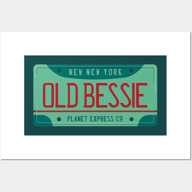 Old Bessie license plate Wall Art by DCLawrenceUK